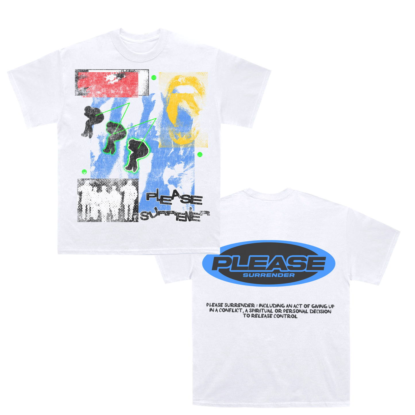 Please Surrender Skate Tee Front and Back