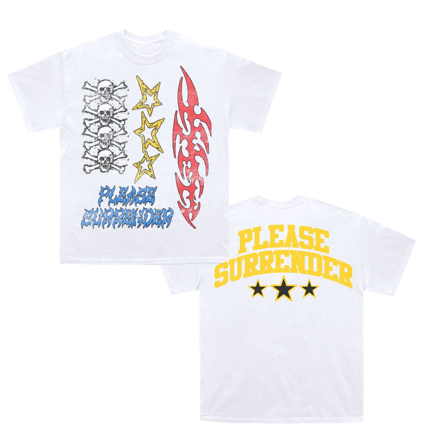 Please Surrender Tribal Tee Front and Back