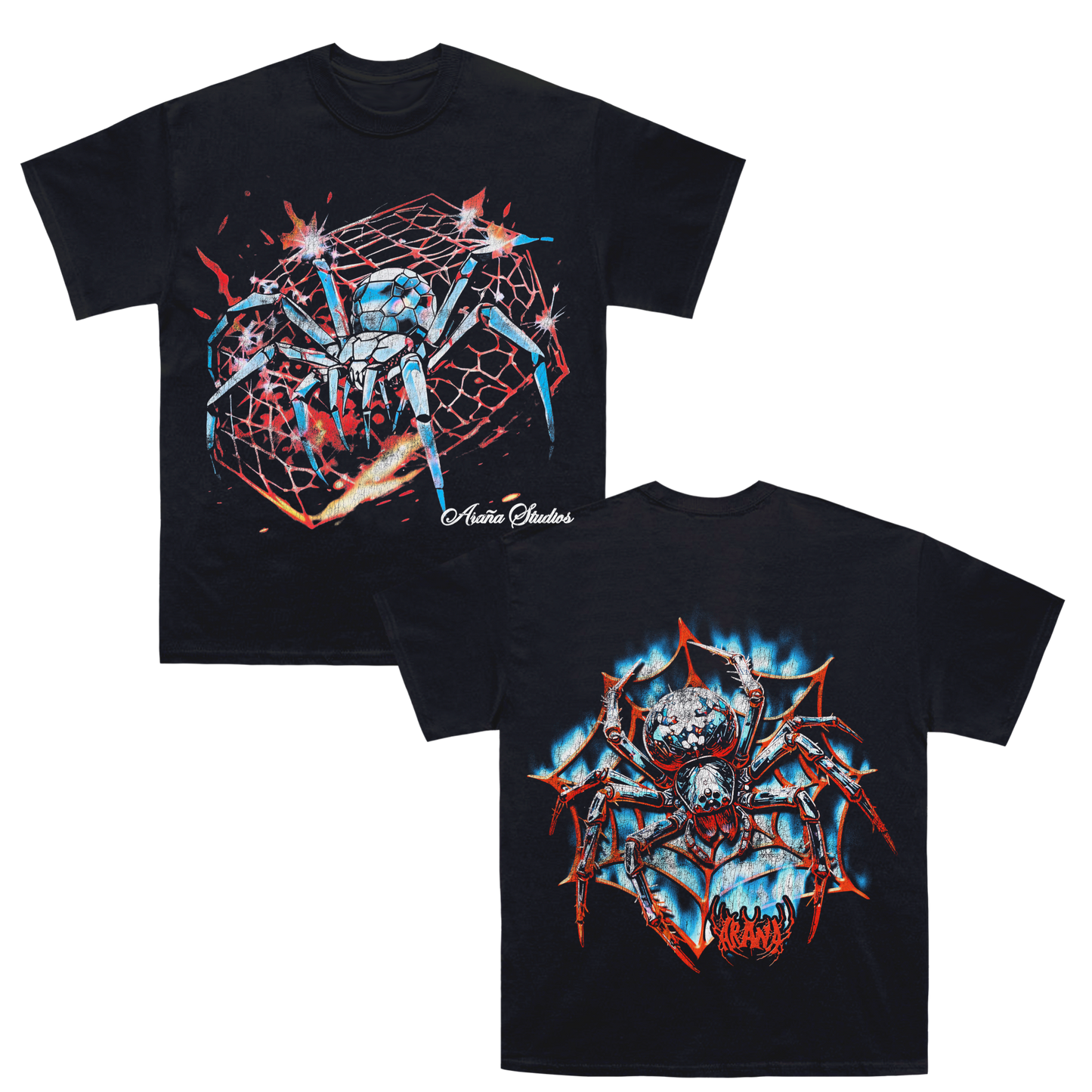 Araña Robotic Spider Tee Front and Back