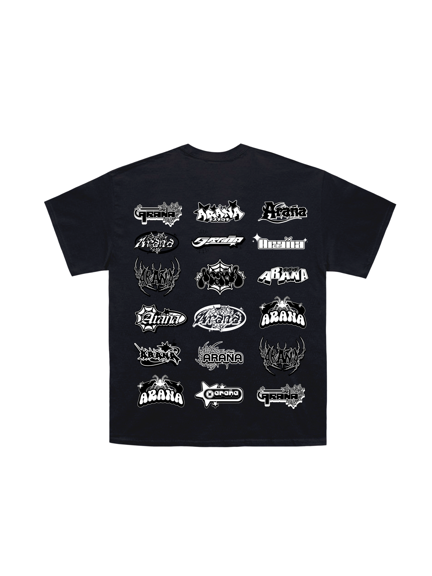 Araña black and white logo blast