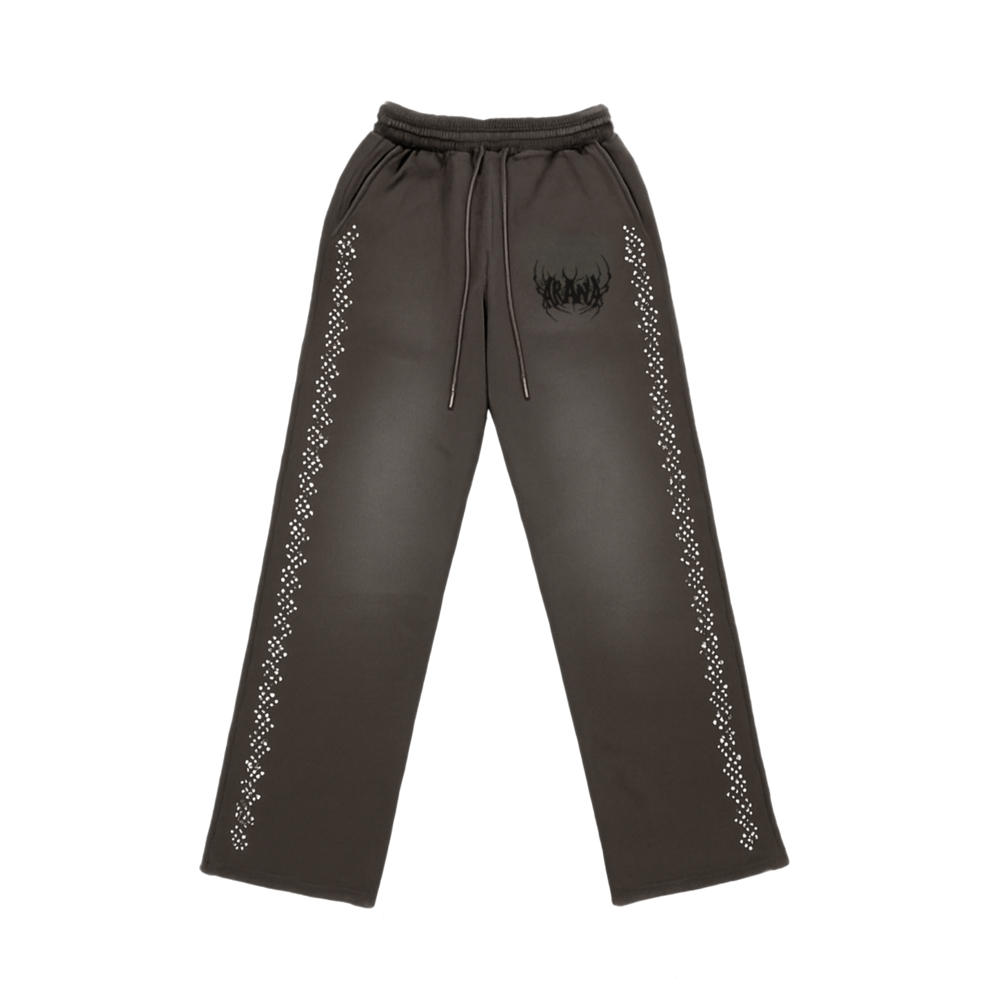 Stonewash Rhinestone Pearl Grey Brown