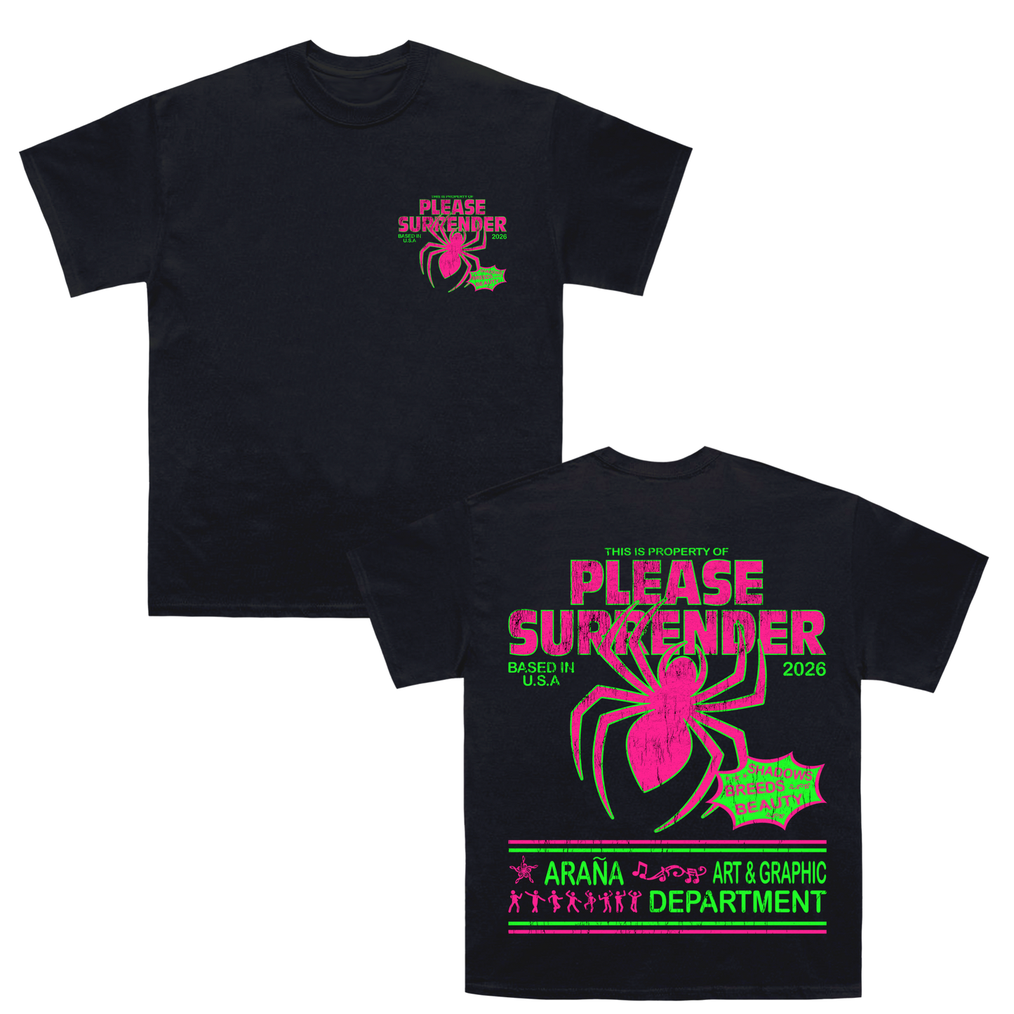 Araña Green Neon Front and Back