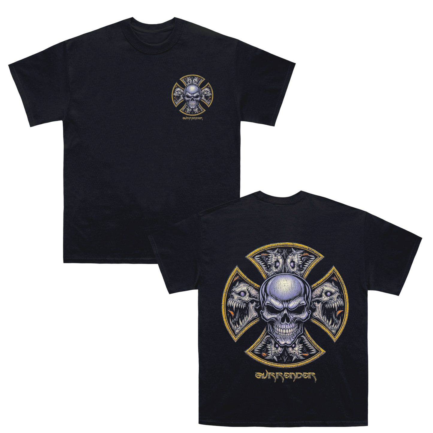 Araña Maniac Skull Front and Back