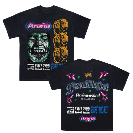 Araña Secret Project Tee Front and Back