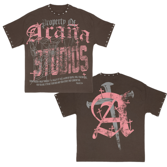 City Of Love Brown Tee Rhinestone