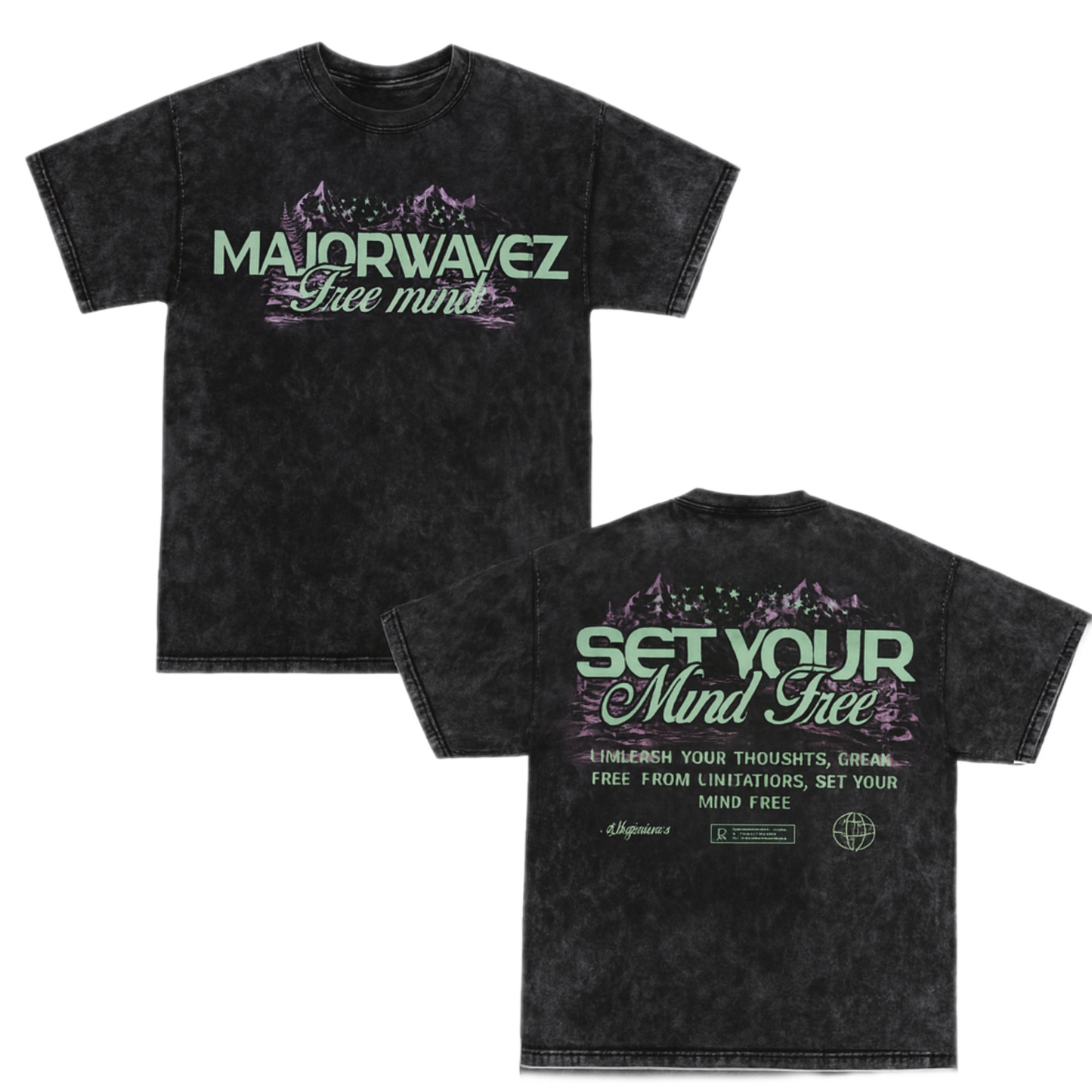 Front + Back Mind StoneWash Tee