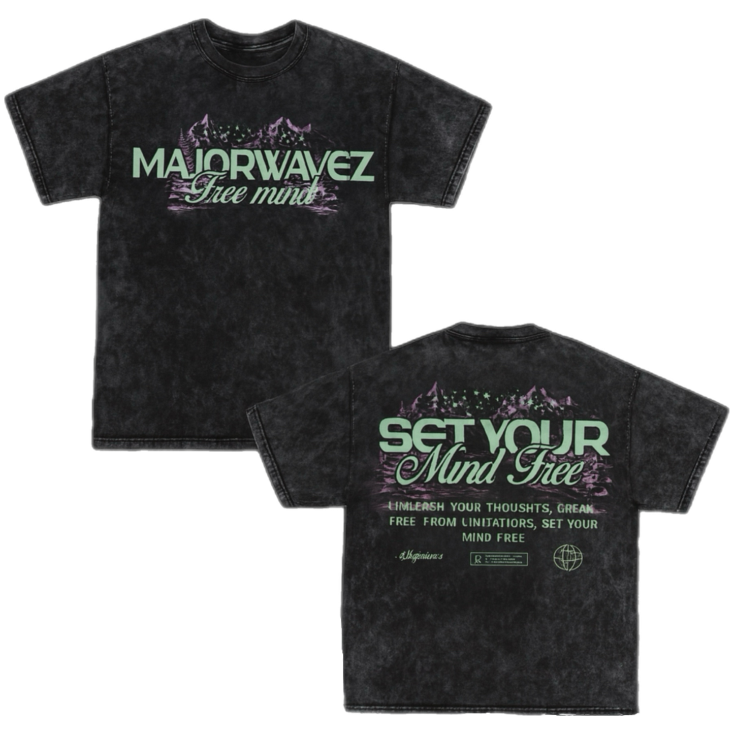 Front + Back Mind StoneWash Tee