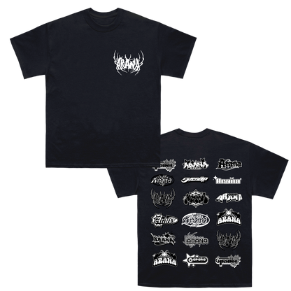 Araña black and white logo blast